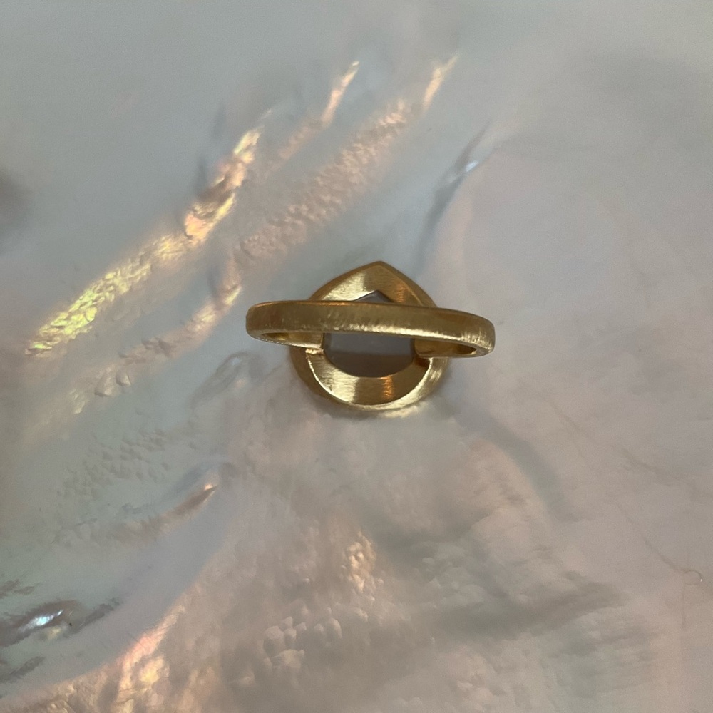 Yasuko Azuma 18k gold & large diamond halo ring, rose cut checkerboard cut, 7 - Picture 12 of 15